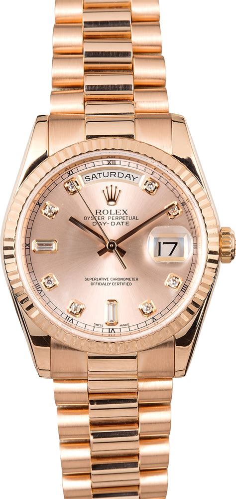 rolex day date president rose gold champagn